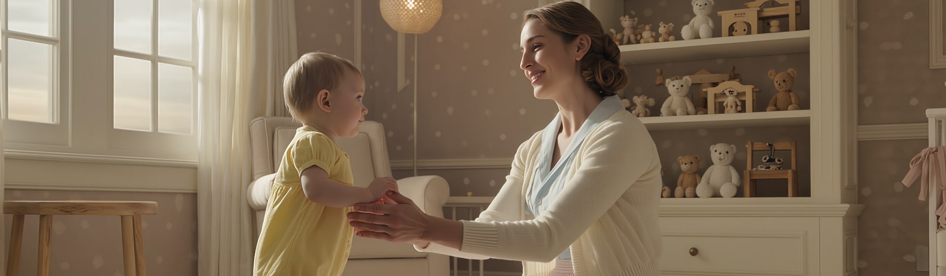 Nanny playing with a child