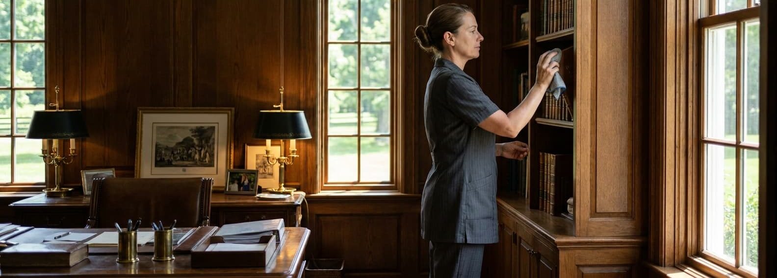 Housekeeper working in a UHNW residence in the US